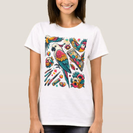 Farbenfrohe Parks Tropische Kunst T-Shirt
