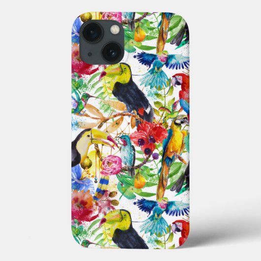Farbenfrohe Parrosen Case-Mate iPhone Hülle (Rückseite)