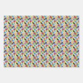 Farbenfrohe Parrosen Geschenkpapier Set (Vorderseite 2)