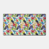 Farbenfrohe Parrosen Schreibtischunterlage (Vorderseite)