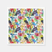 Farbenfrohe Parrosen Serviette (Vorderseite)