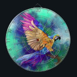 Farbenfrohe Parrot Dart Board Dartscheibe<br><div class="desc">Dartboards mit schönem farbenfrohen Papagei - MIGNED-Malerdesign</div>