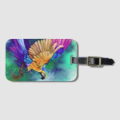 Farbenfrohe Parrot-Gepäckmarke Gepäckanhänger (Vorderseite (Horizontal))