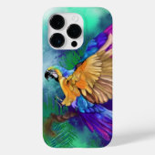 Farbenfrohe Parrot iPhone Case (Rückseite)
