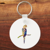 Farbenfrohe Parrot Keyring Schlüsselanhänger (Rückseite)