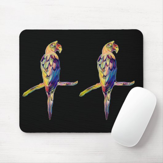 Farbenfrohe Parrot Mousemat Mousepad (Mit Mouse)