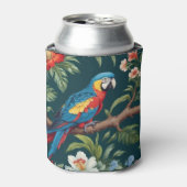 Farbenfrohe Parrot Tropical Dschungel Blätter Dosenkühler (Kanne Vorderseite)
