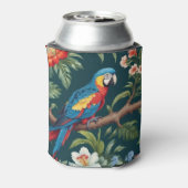 Farbenfrohe Parrot Tropical Dschungel Blätter Dosenkühler (Kanne Rückseite)