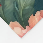 Farbenfrohe Parrot Tropical Dschungel Blätter Fleecedecke (Ecke)