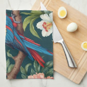 Farbenfrohe Parrot Tropical Dschungel Blätter Geschirrtuch (Viertel Falte)