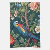 Farbenfrohe Parrot Tropical Dschungel Blätter Geschirrtuch (Vertikal)