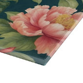 Farbenfrohe Parrot Tropical Dschungel Blätter Schneidebrett (Ecke)