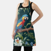 Farbenfrohe Parrot Tropical Dschungel Blätter Schürze (InSitu)