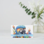 Farbenfrohe Parrot-Visitenkarten Visitenkarte (Stehend Vorderseite)