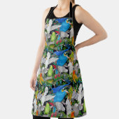 Farbenfrohe Parrots der Welt Schürze (InSitu)