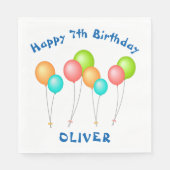 Farbenfrohe Party Balloons Kind Geburtstag Serviette (Vorderseite)