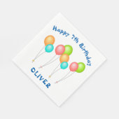 Farbenfrohe Party Balloons Kind Geburtstag Serviette (Ecke)