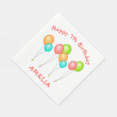 Farbenfrohe Party Balloons Kind Geburtstag Serviette (Ecke)