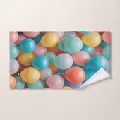 Farbenfrohe Party Balloons Muster Badhandtuch Set (Handtuch)
