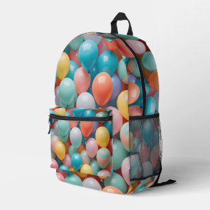 Farbenfrohe Party Balloons Muster Bedruckter Rucksack