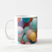 Farbenfrohe Party Balloons Muster Kaffeetasse (Links)