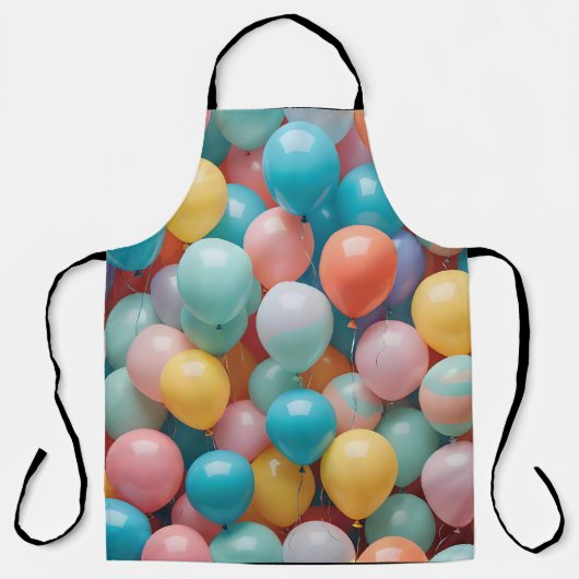 Farbenfrohe Party Balloons Muster Schürze (Vorderseite)