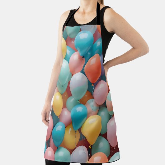 Farbenfrohe Party Balloons Muster Schürze (InSitu)