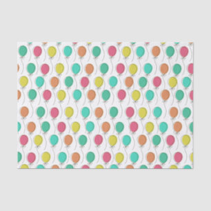 Farbenfrohe Party Balloons Muster Seidenpapier