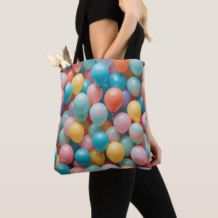 Farbenfrohe Party Balloons Muster Tasche