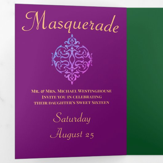 Farbenfrohe Party Einladung (Innen Erste Seite)