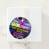 Farbenfrohe Party "Let's gllow Crazy Neon Lights" Geschenkanhänger (Beispiel)