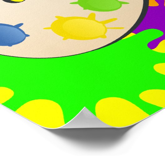 Farbenfrohe Party Poster (Ecke)