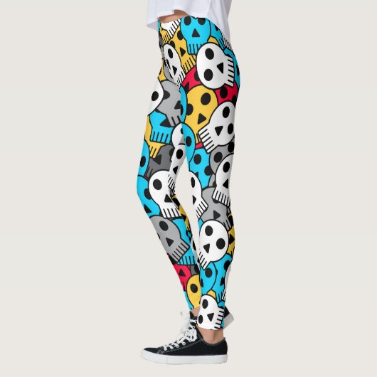 Farbenfrohe Party Skulls Leggings (Links)