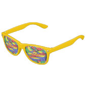 Farbenfrohe Party Sonnenbrille (Schrägansicht)