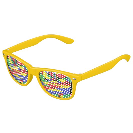 Farbenfrohe Party Sonnenbrille (Schrägansicht)