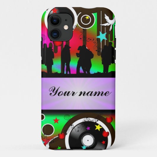 Farbenfrohe Party Tänzer Case-Mate iPhone Hülle (Rückseite)