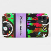 Farbenfrohe Party Tänzer Case-Mate iPhone Hülle (Rückseite (Horizontal))