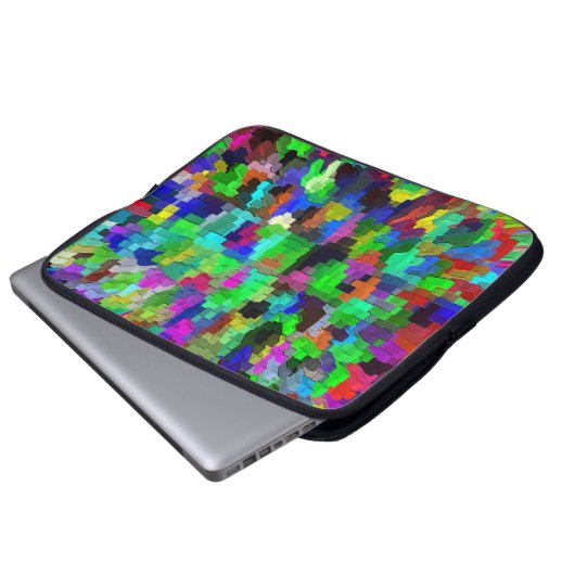 Farbenfrohe Partyin'..... Laptopschutzhülle (Vorne Knopf)
