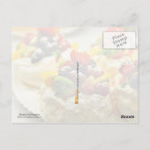 Farbenfrohe Passion Frucht Pavlova Postkarte (Rückseite)