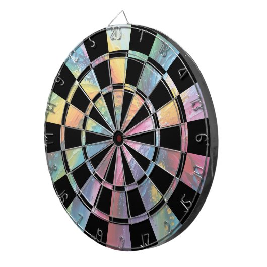 Farbenfrohe Pasta Abstrakt Art Dartscheibe (Vorderseite rechts)