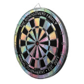 Farbenfrohe Pasta Abstrakt Art Personalisiert Dartscheibe (Vorderseite rechts)