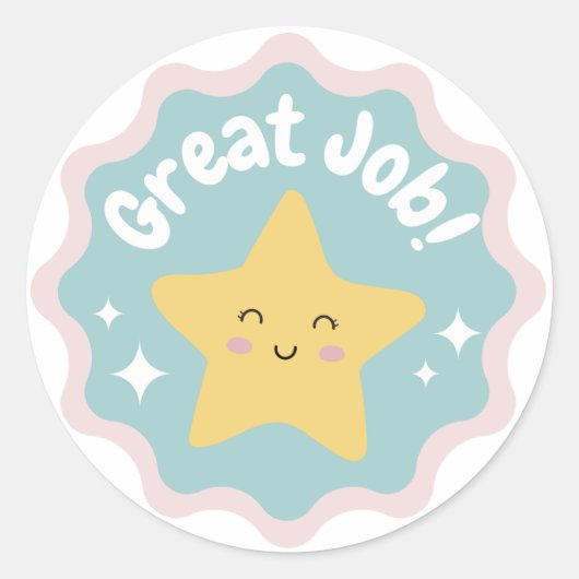 Farbenfrohe Pasta Niedliche tolle Arbeit für Kinde Runder Aufkleber (Vorderseite)