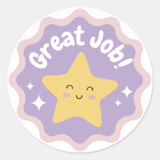 Farbenfrohe Pasta Niedliche tolle Arbeit für Kinde Runder Aufkleber (Vorderseite)