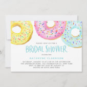 Farbenfrohe Pasta Sprinkle Donuts Brautparty Einladung (Vorderseite)