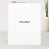 Farbenfrohe Pasta Wasserfarbene Schwester Karte (Rückseite)