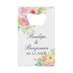Farbenfrohe Pastel Blume Frühjahrssehen Vielen Dan Geldbeutel Flaschenöffner