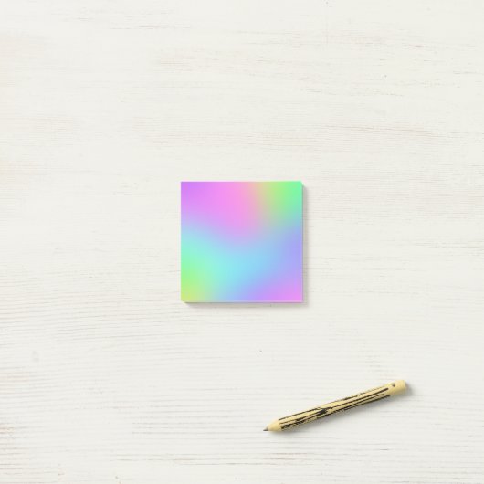Farbenfrohe Pastel Blur Gradient Notes Post-it Klebezettel (Auf Schreibtisch)