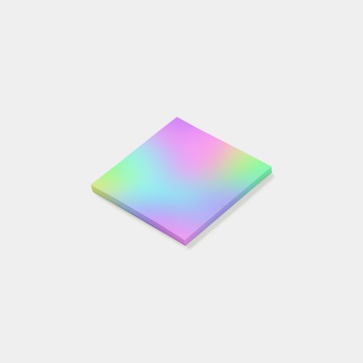 Farbenfrohe Pastel Blur Gradient Notes Post-it Klebezettel (angewinkelt)