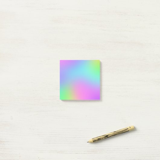 Farbenfrohe Pastel Blur Gradient Notes Post-it Klebezettel (Auf Schreibtisch)