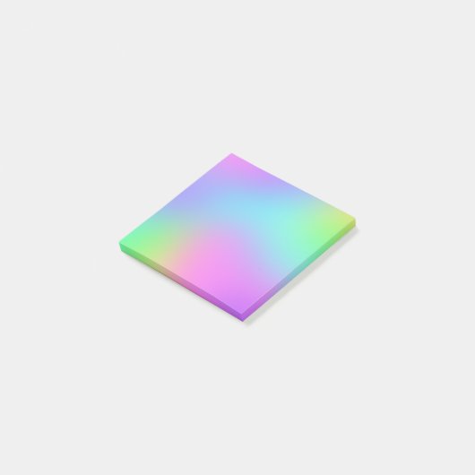 Farbenfrohe Pastel Blur Gradient Notes Post-it Klebezettel (angewinkelt)